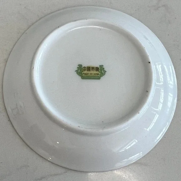 Vintage Demitasse Espresso Tea Cup Saucer Floral Rose Gold Trim Cottagecore - Picture 5 of 12